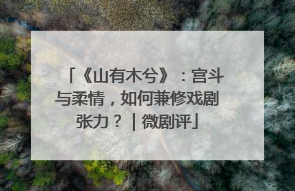 《山有木兮》：宫斗与柔情，如何兼修戏剧张力？｜微剧评