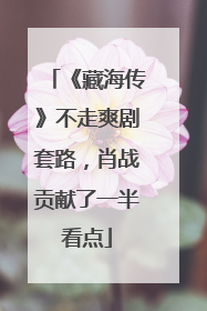 《藏海传》不走爽剧套路，肖战贡献了一半看点