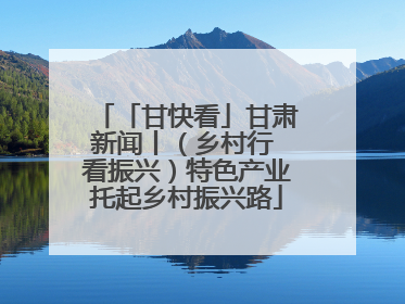 「甘快看」甘肃新闻丨（乡村行 看振兴）特色产业托起乡村振兴路