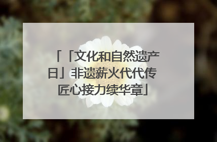 「文化和自然遗产日」非遗薪火代代传 匠心接力续华章