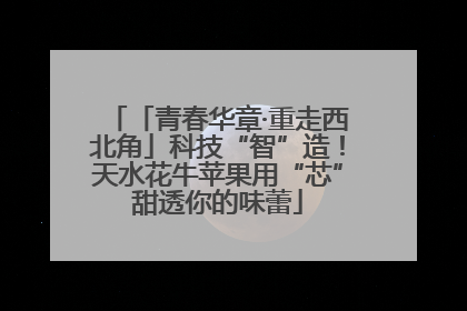 「青春华章·重走西北角」科技“智”造！天水花牛苹果用“芯”甜透你的味蕾