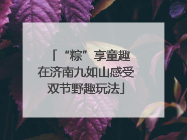 “粽”享童趣 在济南九如山感受双节野趣玩法