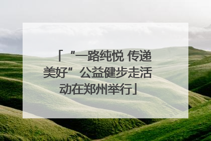 “一路纯悦 传递美好”公益健步走活动在郑州举行