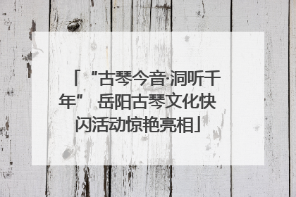 “古琴今音·洞听千年” 岳阳古琴文化快闪活动惊艳亮相