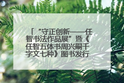 “守正创新——任智书法作品展”暨《任智五体书周兴嗣千字文七种》图书发行仪式在京举