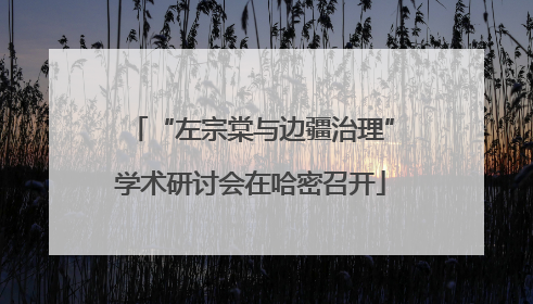 “左宗棠与边疆治理”学术研讨会在哈密召开