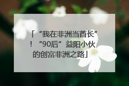 “我在非洲当酋长”！“90后”益阳小伙的创富非洲之路