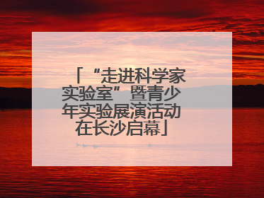 “走进科学家实验室”暨青少年实验展演活动在长沙启幕