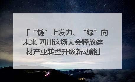 “链”上发力、“绿”向未来 四川这场大会释放建材产业转型升级新动能