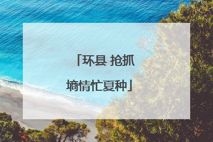 环县 抢抓墒情忙夏种