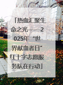 热血汇聚生命之光——2025年“世界献血者日”红十字志愿服务队在行动