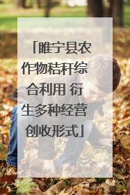 睢宁县农作物秸秆综合利用 衍生多种经营创收形式