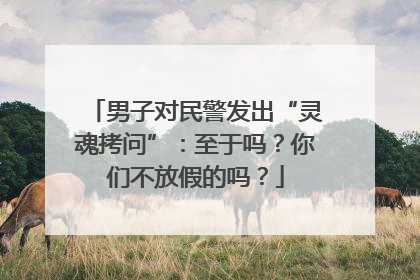 男子对民警发出“灵魂拷问”：至于吗？你们不放假的吗？