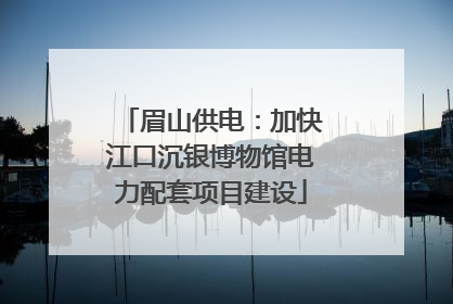 眉山供电：加快江口沉银博物馆电力配套项目建设