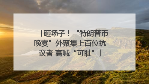 砸场子！“特朗普币晚宴”外聚集上百位抗议者 高喊“可耻”