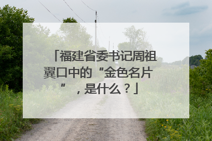 福建省委书记周祖翼口中的“金色名片”，是什么？