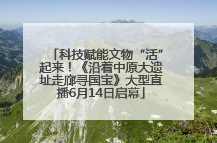 科技赋能文物“活”起来！《沿着中原大遗址走廊寻国宝》大型直播6月14日启幕