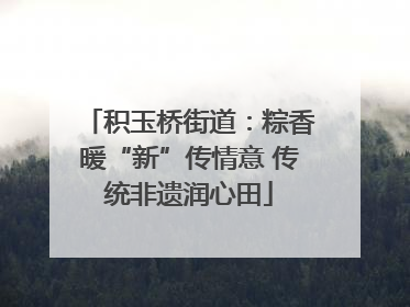 积玉桥街道：粽香暖“新”传情意 传统非遗润心田