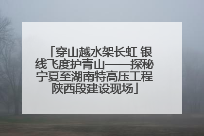 穿山越水架长虹 银线飞度护青山——探秘宁夏至湖南特高压工程陕西段建设现场