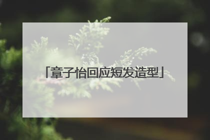 章子怡回应短发造型