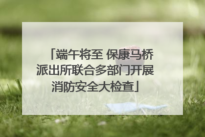 端午将至 保康马桥派出所联合多部门开展消防安全大检查