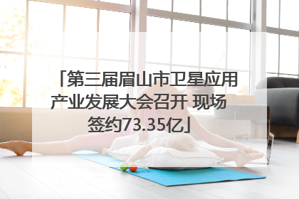 第三届眉山市卫星应用产业发展大会召开 现场签约73.35亿