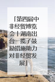 第四届中非经贸博览会丨湖南出台一揽子鼓励措施助力对非经贸发展