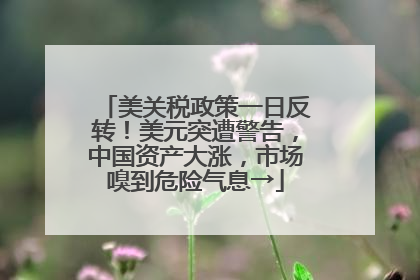 美关税政策一日反转！美元突遭警告，中国资产大涨，市场嗅到危险气息→