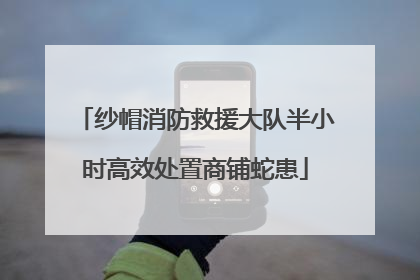 纱帽消防救援大队半小时高效处置商铺蛇患