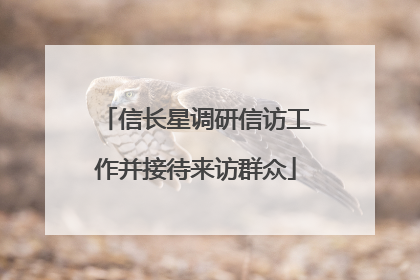信长星调研信访工作并接待来访群众
