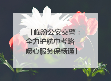 临汾公安交警：全力护航中考路 暖心服务保畅通