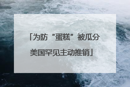 为防“蛋糕”被瓜分 美国罕见主动推销