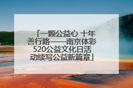 一颗公益心 十年善行路——南京体彩520公益文化日活动续写公益新篇章