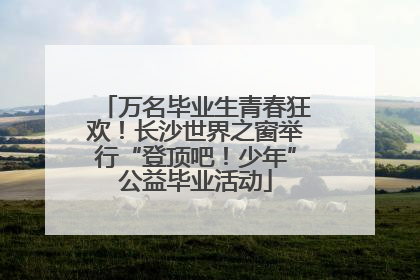 万名毕业生青春狂欢！长沙世界之窗举行“登顶吧！少年”公益毕业活动