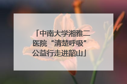 中南大学湘雅二医院“清楚呼吸”公益行走进韶山
