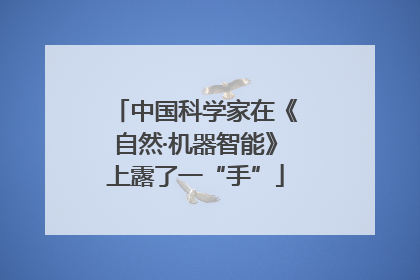 中国科学家在《自然·机器智能》上露了一“手”
