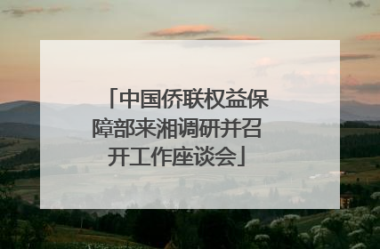 中国侨联权益保障部来湘调研并召开工作座谈会