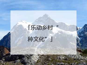 乐动乡村“种文化”