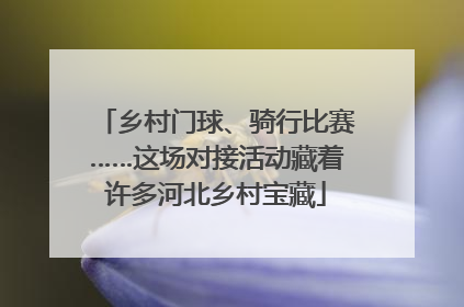 乡村门球、骑行比赛……这场对接活动藏着许多河北乡村宝藏