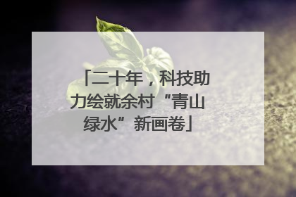 二十年，科技助力绘就余村“青山绿水”新画卷