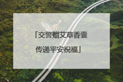 交警赠艾草香囊 传递平安祝福