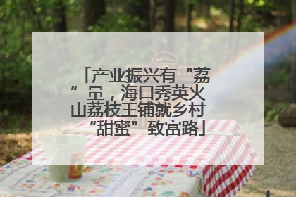 产业振兴有“荔”量，海口秀英火山荔枝王铺就乡村“甜蜜”致富路