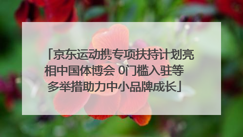 京东运动携专项扶持计划亮相中国体博会 0门槛入驻等多举措助力中小品牌成长