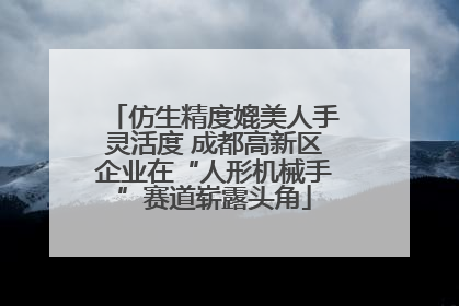 仿生精度媲美人手灵活度 成都高新区企业在“人形机械手”赛道崭露头角