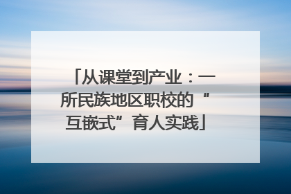 从课堂到产业：一所民族地区职校的“互嵌式”育人实践