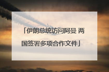 伊朗总统访问阿曼 两国签署多项合作文件