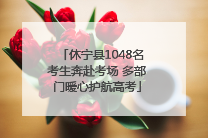 休宁县1048名考生奔赴考场 多部门暖心护航高考
