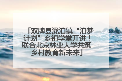 双牌县泷泊镇“泊梦计划”乡镇学堂开讲！联合北京林业大学共筑乡村教育新未来