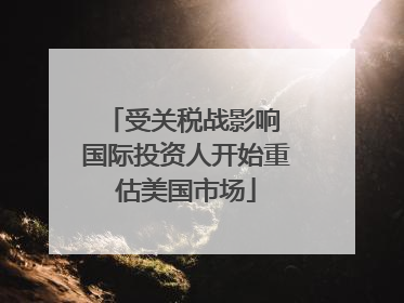 受关税战影响 国际投资人开始重估美国市场