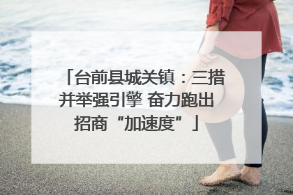 台前县城关镇：三措并举强引擎 奋力跑出招商“加速度”